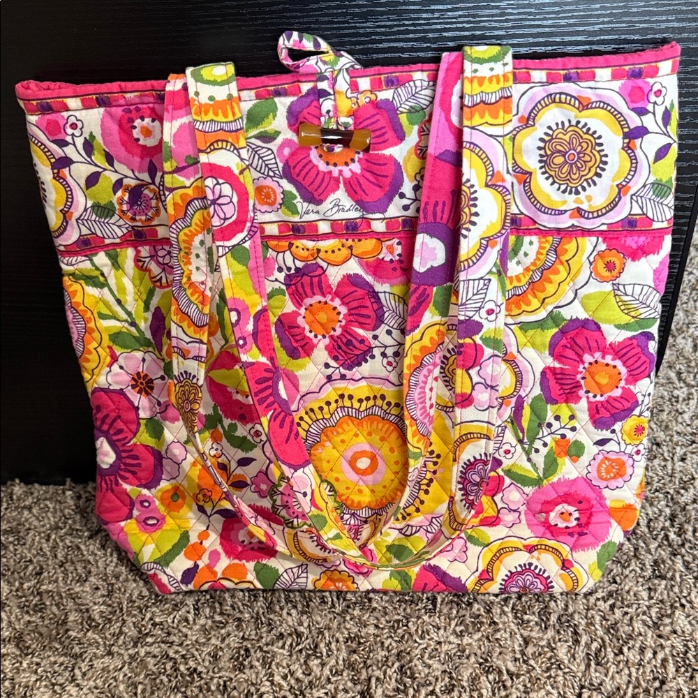Vera Bradley Floral Pink Tote Bag